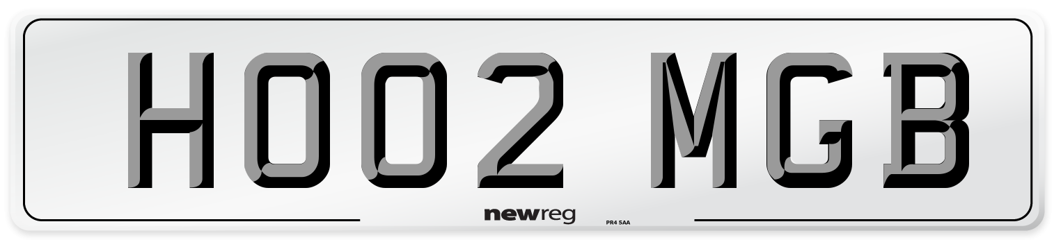 HO02 MGB Number Plate from New Reg